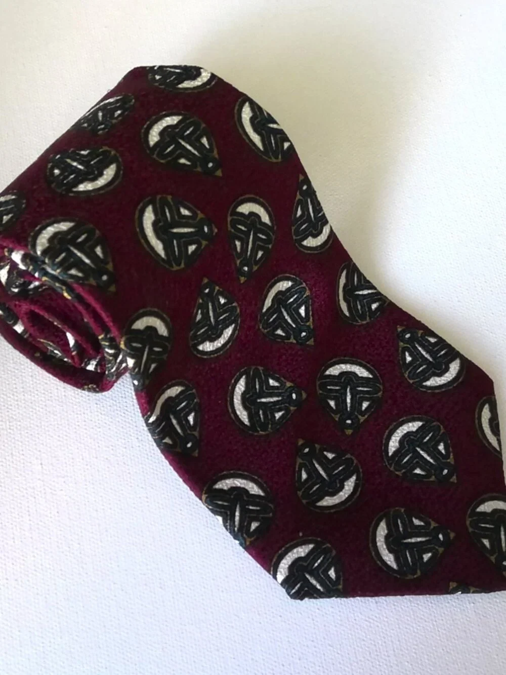 Vtg Cultural Fusion by House of Artistry Neck Tie 100% Silk Retro Streetwear